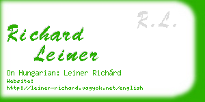 richard leiner business card