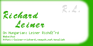 richard leiner business card